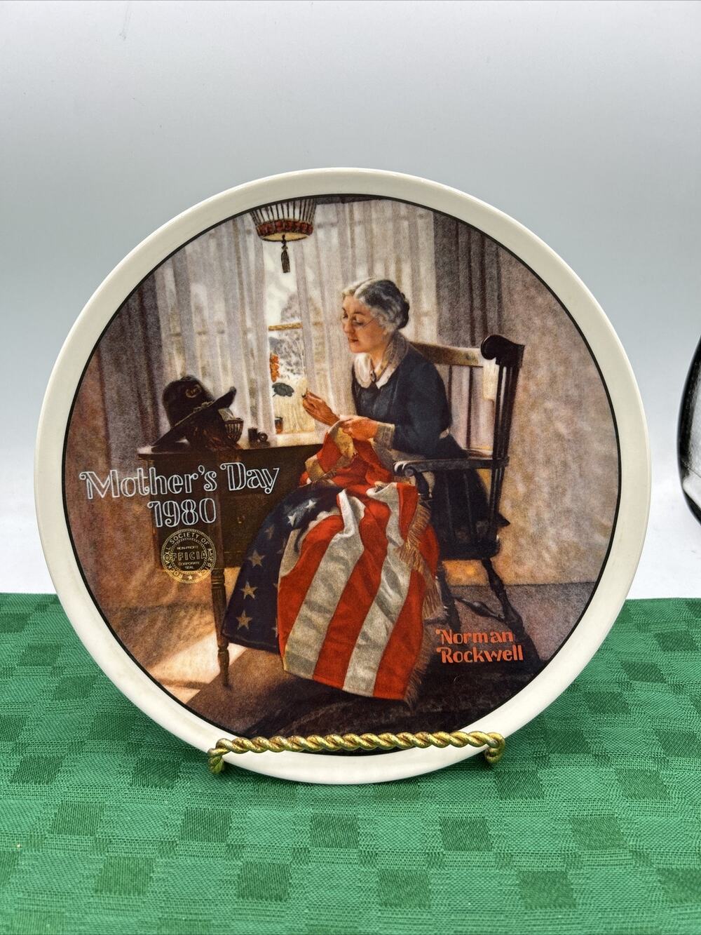 VTG Collector Plate 1980 Norman Rockwell A Mother's Pride Collection Knowles